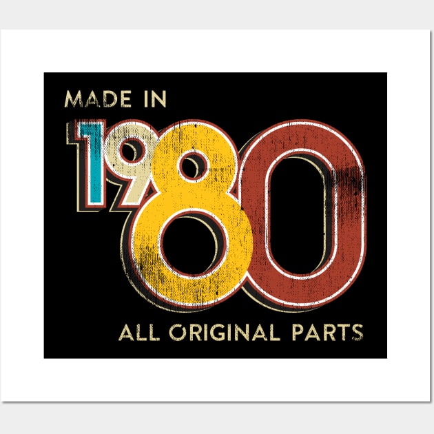 1980 Birthday Wall Art by MintaApparel